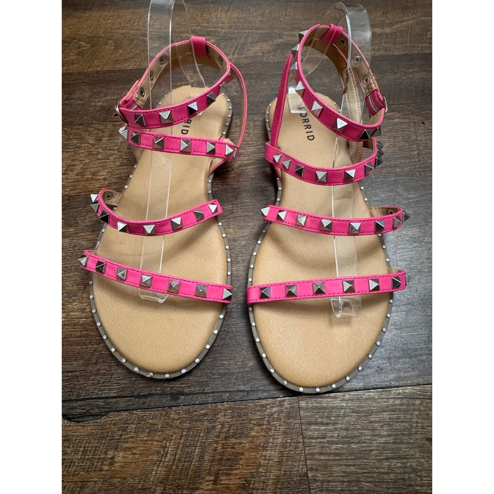 Torrid Pink Studded Gladiator Sandals 10WW Wide Like New